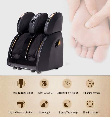 Accel Fit India Deluxe 3D Plus Shiatsu Leg Foot shiatsu foot massager with heat Massager for Foot Calf Thighs and Knee Pain Relief with Heat(Black) thumbnail 2